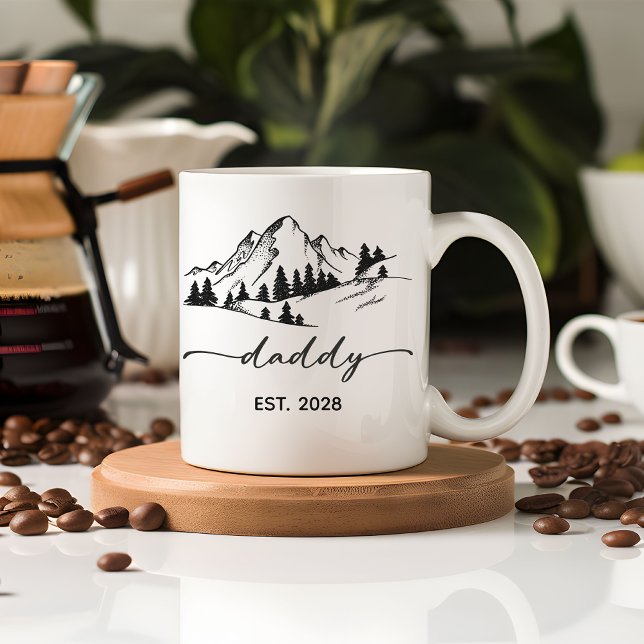 Custom Dad Mug – Gifts for New or Future Dads Kaffeetasse (personalized dad mug, minimalist dad mug, papa coffee mug, dad gift mug, new dad mug,)