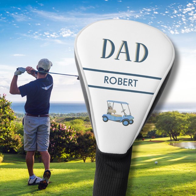 Custom DAD Name Watercolor Cart  Golf Headcover (Von Creator hochgeladen)