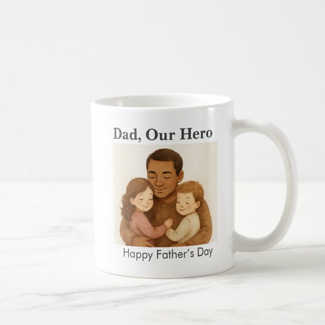 Custom Dad, Our Hero - Fête du Père Mug (Droite)