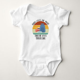 CUSTOM Dada Lieben mich mehr als die Lieben reisen Baby Strampler