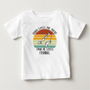 CUSTOM Dada Lieben mir mehr als die Lieben Fischen Baby T-shirt