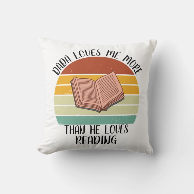 CUSTOM Dada Lieben mir mehr als die Lieben lesen Kissen (Vorderseite)