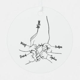 Custom Daddy oder Mama mit Kid-Namen Personalisier Ornament Aus Metall