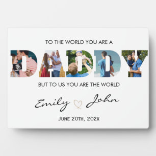 Custom Daddy Vatertag Foto Collage Fotoplatte