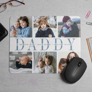 Custom Daddy Vatertag Foto Collage Mousepad