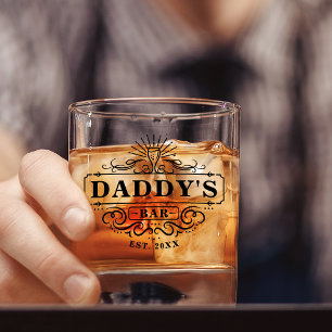 Custom Daddy's Bar Year etablierte Glass Whiskyglas