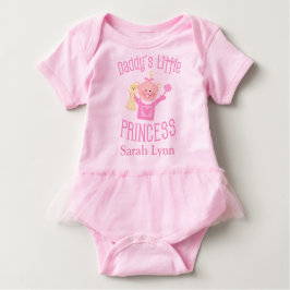 Custom Daddy's Princess Baby Girl Tutu Bodysuit T-shirt