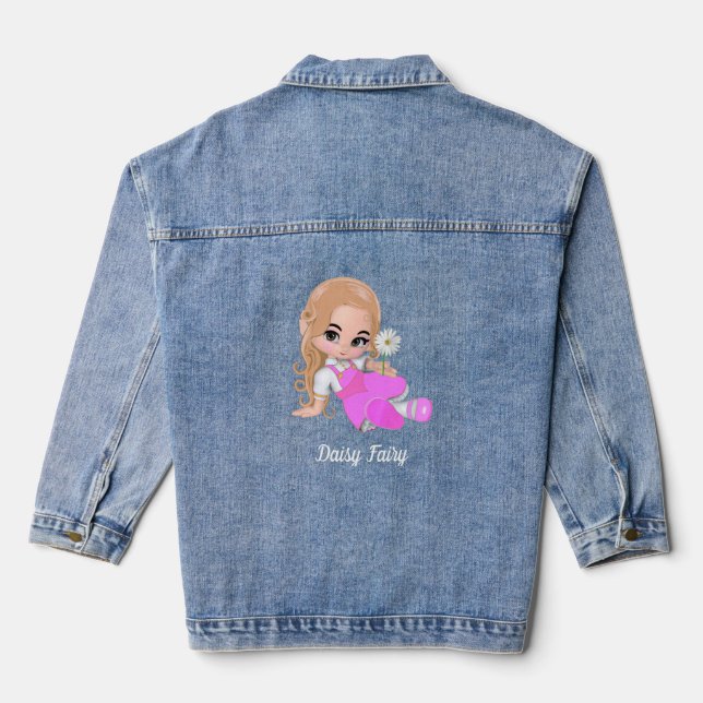 Custom Daisy Fairy Jeansjacke (Rückseite)