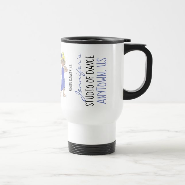 Custom Dance School Studio Proud Dancer Lyrical Reisebecher (Rechts)