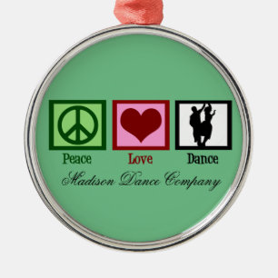 Custom Dance Studio Company Silbernes Ornament