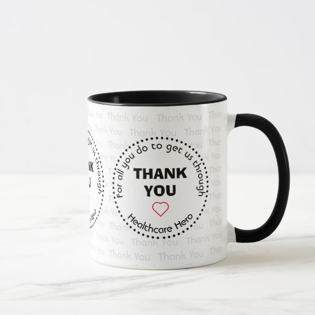 Custom DANK YOU Healthcare hero Tasse (Rechts)