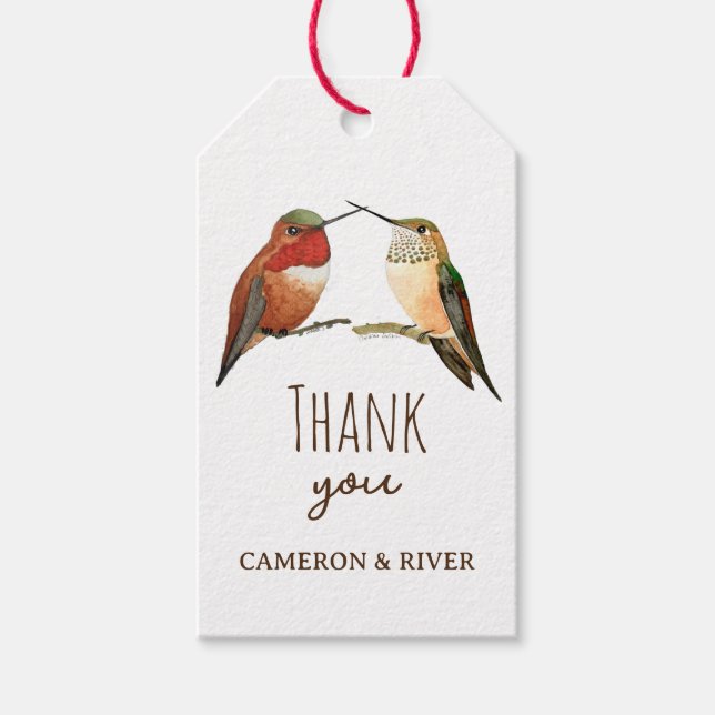 Custom Danke Allen's Hummingbirds Geschenkanhänger (Vorderseite)