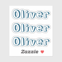 Custom Dark Blue Kids Name Aufkleber