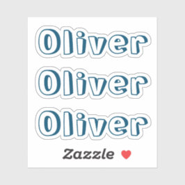 Custom Dark Blue Kids Name Aufkleber