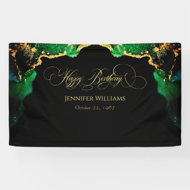 Custom Dark Moody Birthday Background Banner (Horizontal)