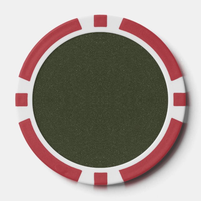 Custom Dark Moss Green Poker Chip (Vorderseite)