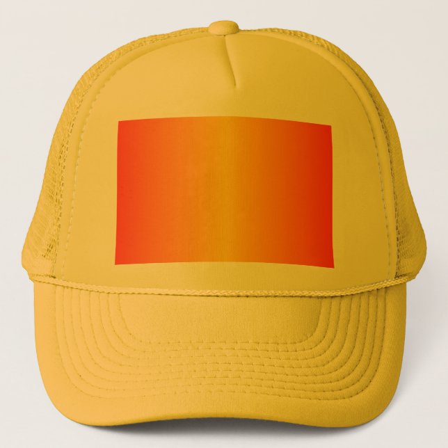 Custom Dark Orange Yellow Truckerkappe (Vorderseite)