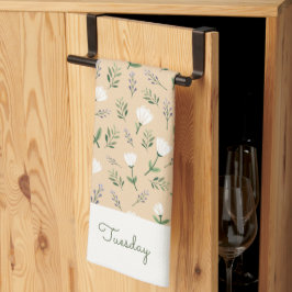 Custom Day Towel – Vanilla Floral Style Geschirrtuch