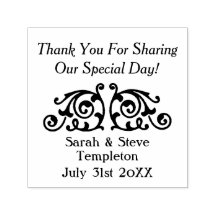 Custom Decal Wedding Danke Rubber Briefmarke