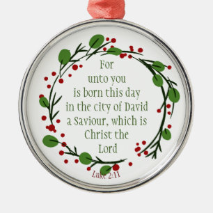 Custom Ded Christliche Weihnachtskriptur Ornament Aus Metall