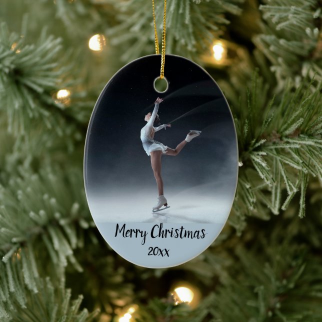 Custom Ded Skaten Skater Skate Weihnachten Keramik Ornament (Baum)