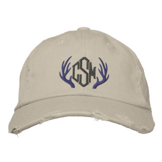 Custom Deer Antler Monogram Cap Bestickte Baseballkappe