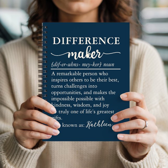 Custom Definition Journal Gift for Mentor or Boss (Inspiring Definition-Style Personalized Journal for Mentors, Teachers, Coworkers or Leaders)