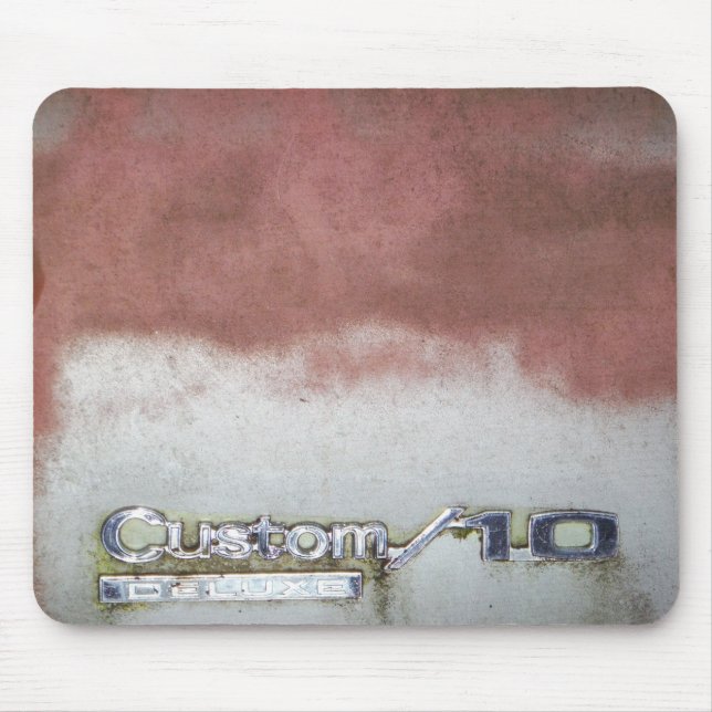 Custom Deluxe Rosa und Weiß Mousepad (Vorne)