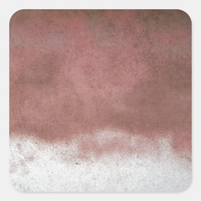 Custom Deluxe Rosa und Weiß Quadratischer Aufkleber (Vorderseite)