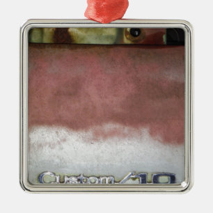 Custom Deluxe Rosa und Weiß Silbernes Ornament