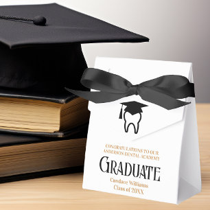 Custom Dental School Gold Black Graduation Party Geschenkschachtel