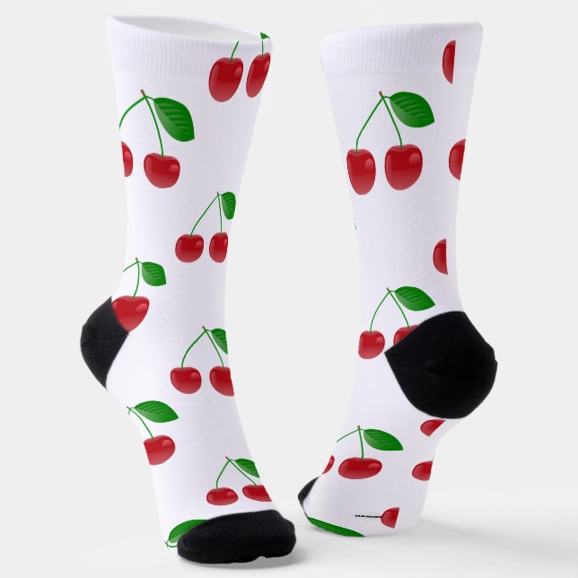 Custom Design Socks Cherries HAMbWG Socken (Gewinkelt)