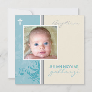 CUSTOM DESIGN: Suzana Baptism Invite - posen 2SQ Einladung