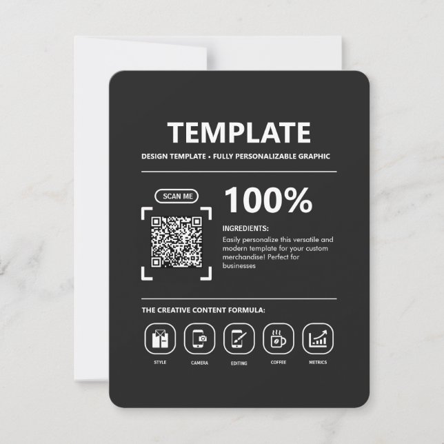 Custom Design Template | Fully Personalizabe Dankeskarte (Vorderseite)