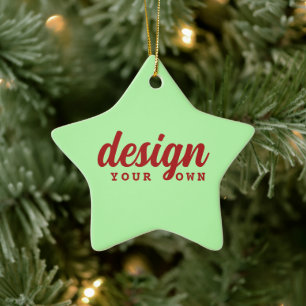 Custom Design Weihnachtssterndekoration Personalis Keramik Ornament