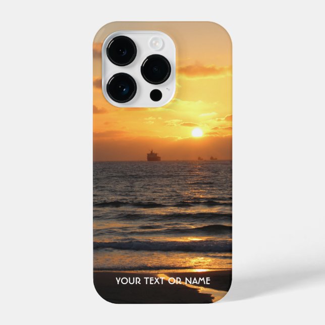 Custom Design With Your Own Foto and Your Text iPhone 14 Pro Hülle (Rückseite)