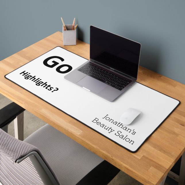 Custom Desk Mat for Salon Owner Barbershop (Bureau 2)