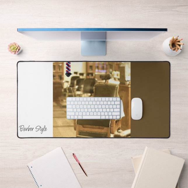 Custom Desk Mat for Salon Owners Barber Schreibtischunterlage (Büro 1)