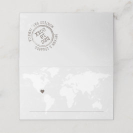 Custom Destination Briefmarke World Map ALL EDITAB Platzkarte