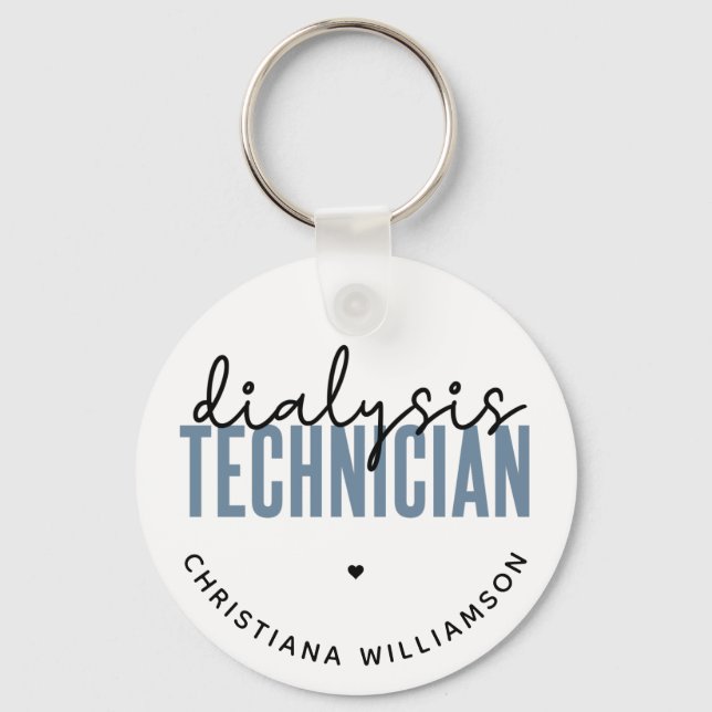 Custom Dialysis Technician | Nephrology Tech Gifts Schlüsselanhänger (Vorderseite)