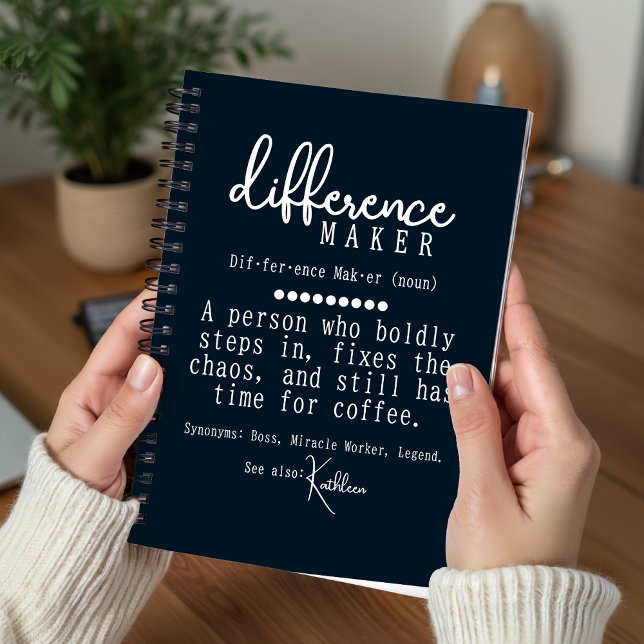 Custom Differenzial Maker Journal, Boss Teacher Ge Notizbuch (Inspiring Definition-Style Custom Journal for Mentors, Leader Recognition Gift Personalized Diary)