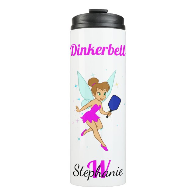 Custom Dinkerbell - Funny Pickleball für sie Thermosbecher (Vorderseite)