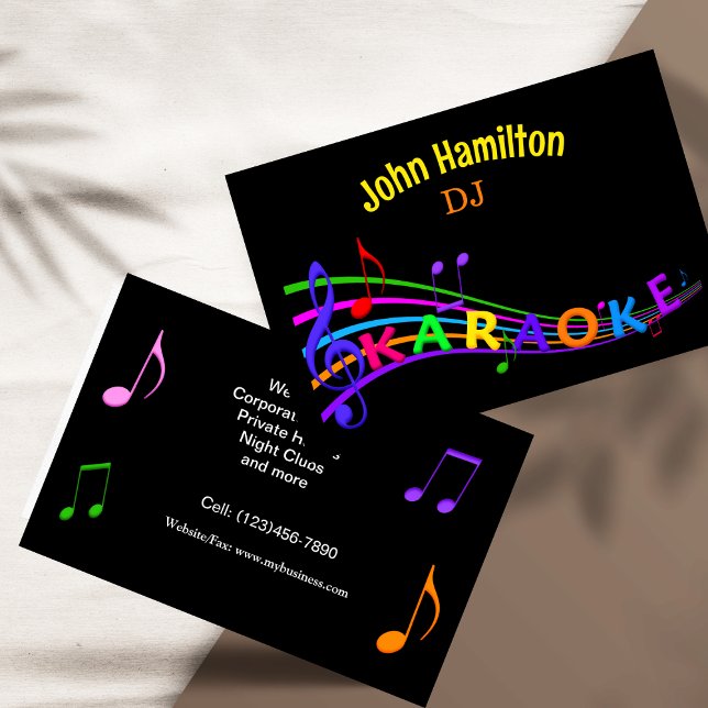 Custom DJ Karaoke Business Card Visitenkarte (Von Creator hochgeladen)