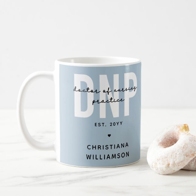 Custom DNP Doctor of Nursing Practice Abschluss Kaffeetasse (Mit Donut)