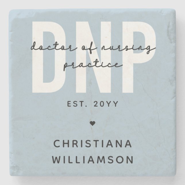 Custom DNP Doctor of Nursing Practice Abschluss Steinuntersetzer (Vorderseite)