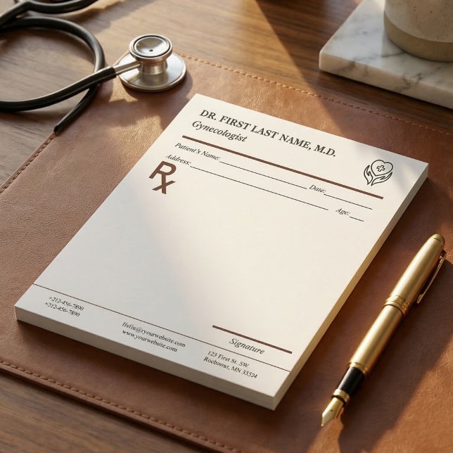 Custom Doctor Prescription Notepad Editable RX Pad Notizblock (Custom Editable Doctor Prescription Notepad 5.5 x 6 Medical RX Pad with Personalized Text)