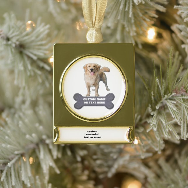 Custom Dog Bone Name Ornament (Baum)