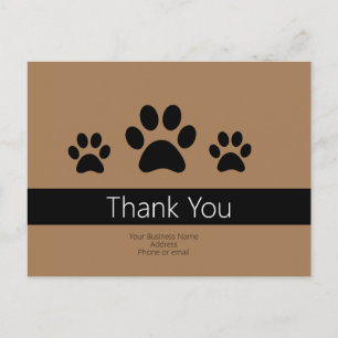 Custom Dog Business Vielen Dank Anmerkungen Postkarte