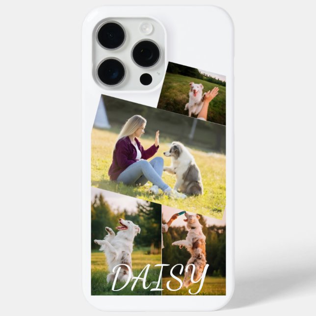 Custom dog cat photo collage phone case (Rückseite)