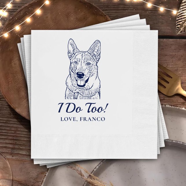 Custom Dog Cheert Custom Cocktail Napkin Serviette (Von Creator hochgeladen)